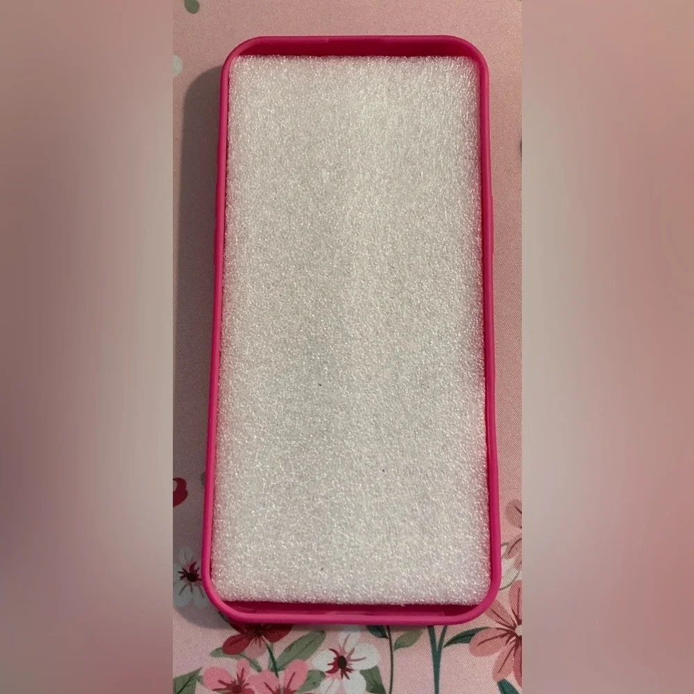 Hand & Craft Vibrant Pink Floral Phone Case-I Phone 16 Pro Max (NWT)